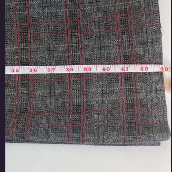 LYSSE Plaid Stretch Leggings, Size Large, Charcoal/Red - Picture 4 of 4